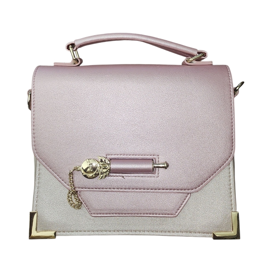 LOUNGEFLY SAILOR MOON Scepter Latch Pink Crossbody Handbag satchel